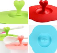 6 unids taza de vidrio de silicona cubre tapas reutilizables anti polvo taza cubre café té taza cubierta para tazas cuencos tazas latas - details 1