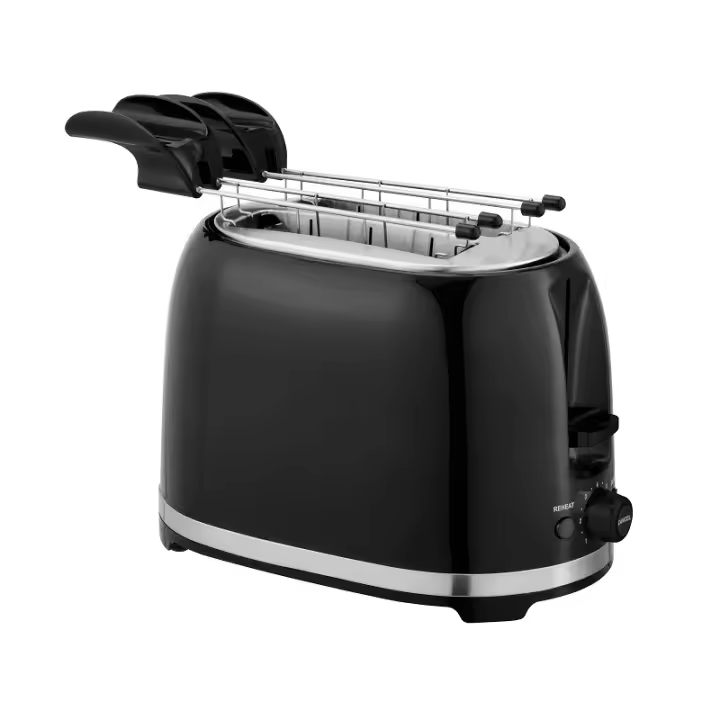 A continuación: 850W with 2 Clip para Sandwich, Tostadora de Ranoras with Pinza de Rejilla, 7 Nivel de Tostadas Y 4 Funciones, Hornear, Callar, Descongelar y Cancelar, Pequeños Aparatos Electromestico para Cocina, pan de Molde para Desayuno, Negro - 1