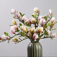 Flor De Magnolia Artificial En Soltero Para Decoración De Hogar Vaso Windowsill Boda Novia Exterior Arco Decoración Prop DIY Material Seda - details 14