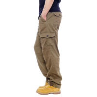 Pantalones Cargo Hombre FGKKS Con Multiple Bolsillos Y Cierre De Cremallera Algodón Puro Pantalones Rectos Casuales De Color Sólido Para Construcción - details 12