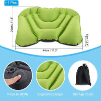 Cojín De Cintura Inflable Para Silla De Oficina Y Coche Almohada Lumbar Soporte De Espalda Recipiente De Viaje Rectangular Sin Estampado - details 1
