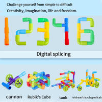 Juguete De Construcción De Tubo De Agua Para Desarrollo Infantil Bloques De Construcción De Tubo De Plástico Para Juegos Educativos - details 0
