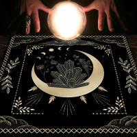 Mantel De Tela Para Cartas De Tarot 1pc Decoración De Juego De Cartas Pagan Con Fases De Luna Y Flores Estilo Pagan Para Atril Y Brujería - details 25