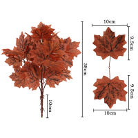 Rama De Hojas De Arce Artificial De 39cm Tema Otoño Para Decoración De Jardín Y Hogar Festivales De Halloween Y Cosecha - details 1