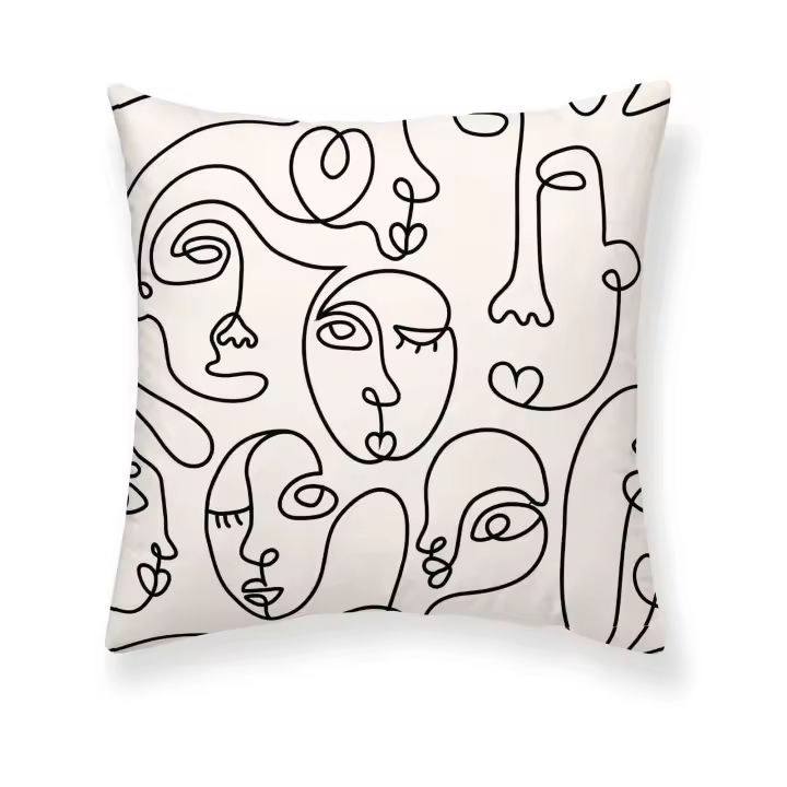 BL Belum Funda de Cojín 100% Algodón Nantes 50x50 Cm Decoración Hogar - 1
