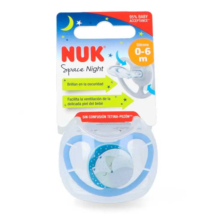 Nuk Chupete Space Night Silicona 0-6 Meses - 1