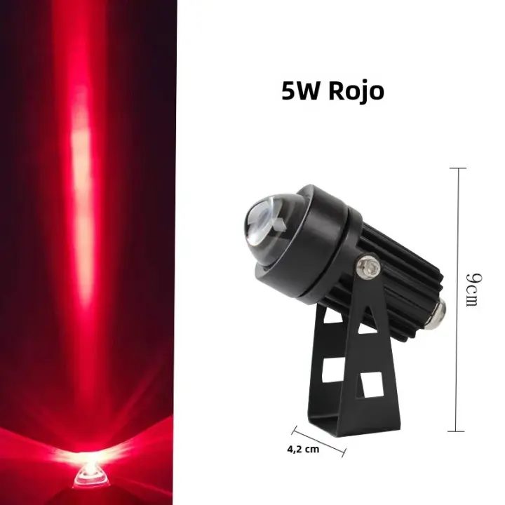 Lámpara De Pared Exterior 5W 10W RGB LED Impermeable Con Ángulo De Enfocamiento Estrecho Para Iluminación De Jardín Y Calle - 1