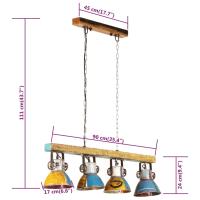 vidaXL Lámpara de techo industrial multicolor 25 W E27 111 cm - details 7