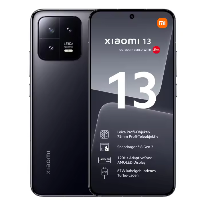 Xiaomi 13 5G 8+256GB Black 16,15cm (6,36") AMOLED Display, Android 13, 50MP Triple-Kamera - 1