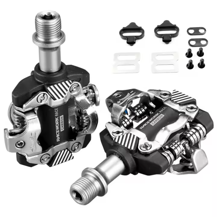Pedales De Bicicleta MTB RACEWORK SPD Auto-Desbloqueables Plataforma De Apoyo Para Ciclismo En Montaña Piezas De Bicicleta - 1