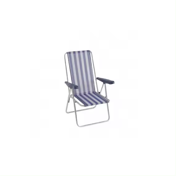 ALCO SILLA DE PLAYA ALTA DE RAYAS AZUL Y BLANCO 367 - 1