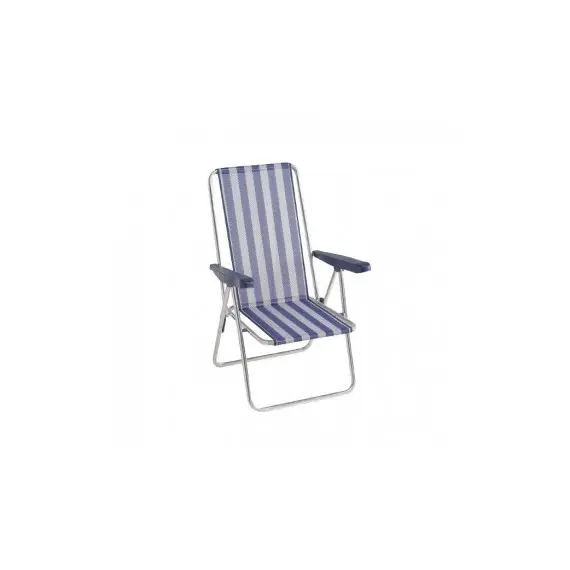 ALCO SILLA DE PLAYA ALTA DE RAYAS AZUL Y BLANCO 367 - 1