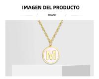 Collar Colgante Inicial De Acero Inoxidable LUXUSTEEL Para Mujeres Y Niñas Cadena De Bolitas Doradas 26 Letras Moda 2022 - details 0