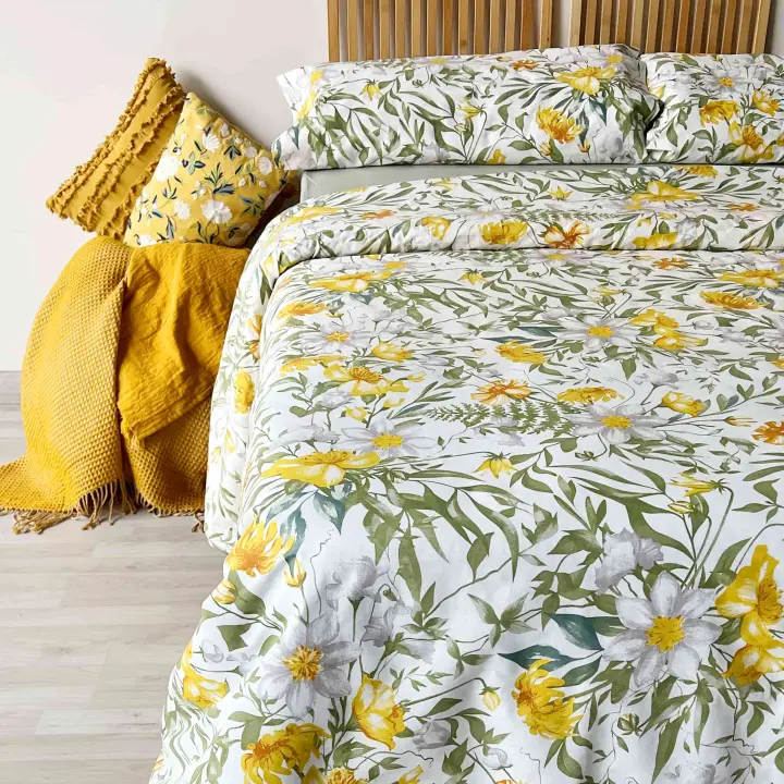 Funda Nórdica Alo Home 100% Algodón - Estampado FLoral Spring  -Cama 90/135 /150 cm + Funda Almohada - 1