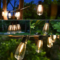 Luz De Cadena Solar LED Para Exterior IP65 Impermeable Decoración Navideña Con 10-30 Luces Retro Para Camping Jardín Fiesta Lámpara Encantada - details 7