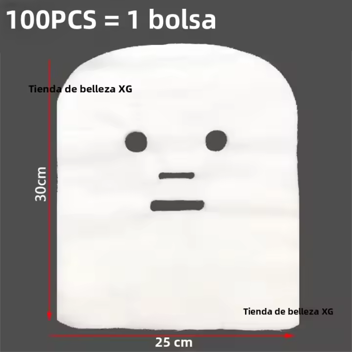 100/200/500PCS Mascarilla De Tela Pura Algodón Descartable 25x30cm Absorción Especial No Irritante Para Salón De Belleza - 1