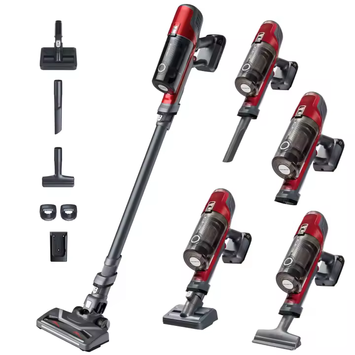 Rowenta XPert 6.60 - Aspiradora escoba versátil sin cable, con 3 funciones en 1 multiespacios, batería de litio, 2 velocidades, gatillo Boost, ligero y portatil, Accesorio mascotas, Rojo RH6878 - 1