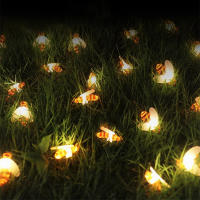 Nueva Luz De Hiedra De Abeja Solar Bonita Y LED Para Jardín Pared Puerta Puerta De Entrada 5m 20 LEDs Decoración Navideña Para Patio Exterior - details 14