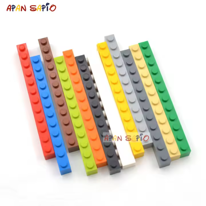 100PCS Bloques De Construcción DIY 1x12 Dots Figuras Gruesas Para Niños Juguetes Educativos Creativos Compatible Con 6112 Bricks De Plástico ABS - 1