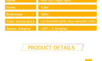 Luz Nocturna LED Mini Con Sensor De Movimiento PIR Para Dormitorio Baño Pasillo Armario Conector EU/US Incluida - details 3