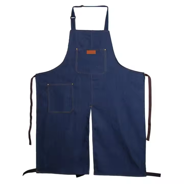 Delantal De Cerámica Y Vaquera Con Pierna Dividida Para Chef Y Potter Lavable Absorbente De Sudor Confortable Con Correa Colgante Unisex - 1