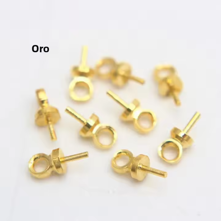Conector De Encanto De Perla Para Joyería DIY 50-100pcs Ojales De Latón De 3/4/5/6/8mm Para Creación De Joyas - 1