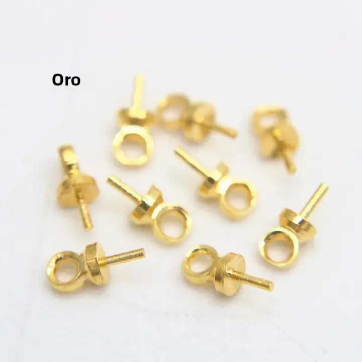Conector De Encanto De Perla Para Joyería DIY 50-100pcs Ojales De Latón De 3/4/5/6/8mm Para Creación De Joyas - 1