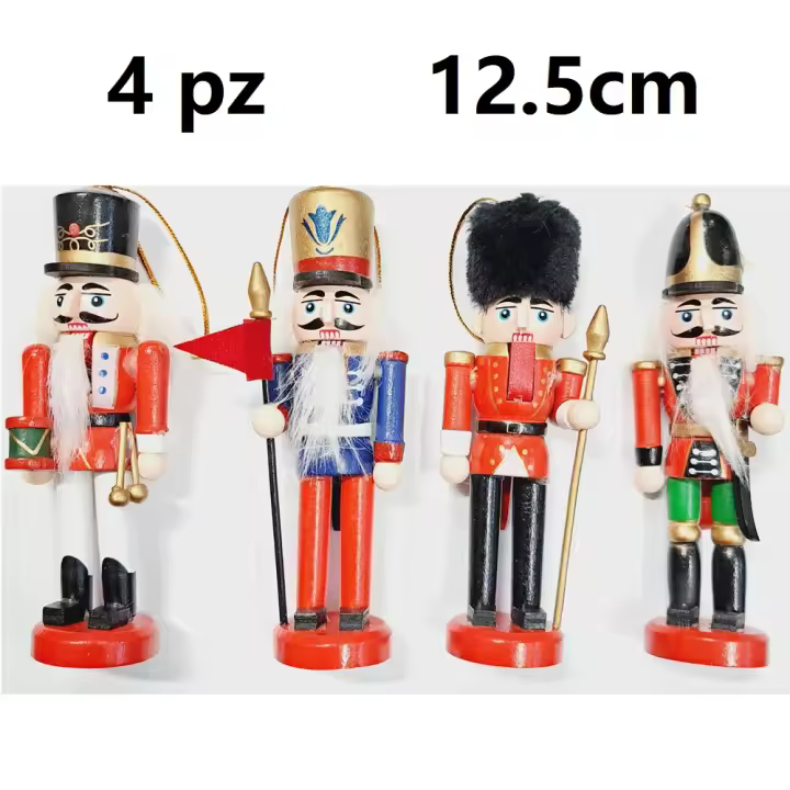 soldado cascanueces navidad,soldado de madera,muñeco de soldado,figura de cascanueces,caja de 3 piezas,15cm,CAJA DE 4/5/6 PIEZAS DE 12.5CM,cm,fespu - 1