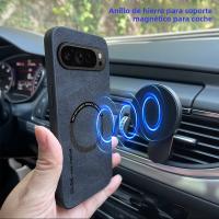 Funda De Teléfono Retro Textura De Cuero PU Magnética Para Google Pixel 10 9 a pro XL 5G TPU Suave Antichoque Con Lámina De Carga Magnética - details 2