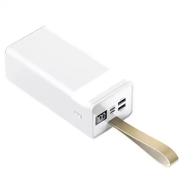 DAM. Powerbank 50.000mAh con doble salida USB, carga rápida PD22,5W, salida USB-C, colgante de transporte y linterna de alta potencia. Pantalla led de carga. 14,5x6,3x6,8cm - 1