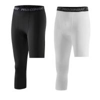 Leggings De Compresión Base Con Capa De Almacenamiento Para Hombres Pantalón Corto De Deporte Correr Baloncesto Talla Ajustada Colores Negro Y Blanco - details 4
