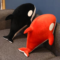 Juguete De Peluche Tiburón Negro Y Rojo 60/80cm Orcinus Orca Ballena Asesina Grande Regalo De Cumpleaños Para Niños Animal Maridojunto - details 14