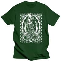 Camiseta De Verano Para Hombre Con Impresión Divertida Manga Corta Estampado De Virgen María Y Bandana Roja Estilo Cholo Chicano Arte De LA Sangre - details 4