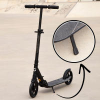 EVO - Patinete 2 ruedas, negro, medidas 86x39x91-96 cm, altura regulable, peso máximo soportado 100 kg, freno trasero, soporte lateral, base y manillar antideslizantes, juguetes niños +8 años, juguetes aire libre, juegos exterior - details 4