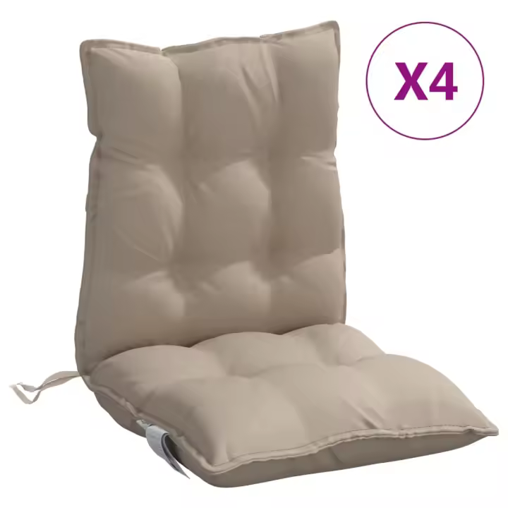 Zapatos para Silla respaldo Bajo 4 UDS Oxford gris taupe Lona - 1