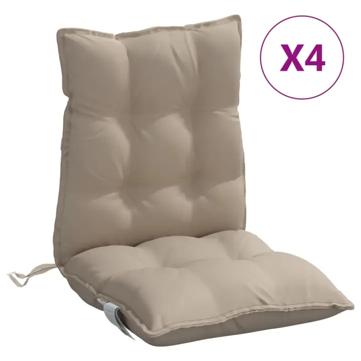 Zapatos para Silla respaldo Bajo 4 UDS Oxford gris taupe Lona - 1