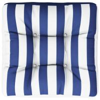 vidaXL Cojín para palés tela 60x60x12 cm Color Azul y blanco,  Blanco y verde,  Diseño de hojas y mas Cojín Decorativo de Asiento Cojines de muebles de salon - details 3