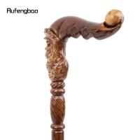 Bastón De Madera Marrón De Santa Claus Para Cosplay Y Fiestas De Halloween Bastón De Moda Con Punta De Goma 96cm - details 6