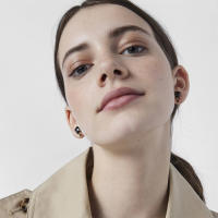 Pendientes de Oso de Plata esterlina S925, incrustaciones de Perlas de cuarzo de Ágata natural, pendientes de Diseño de Nicho de lujo Ligero - details 16