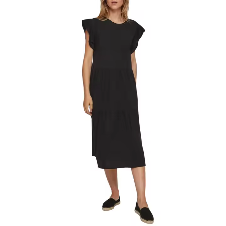 VISUMMER S/S MIDI DRESS  Black - 1