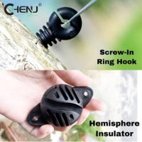 10pcs Aisladores De Valla Para Caballos Y Ganado Accesorios Electrónicos De Valla Hemisféricos Material Plástico Color Negro - details 7