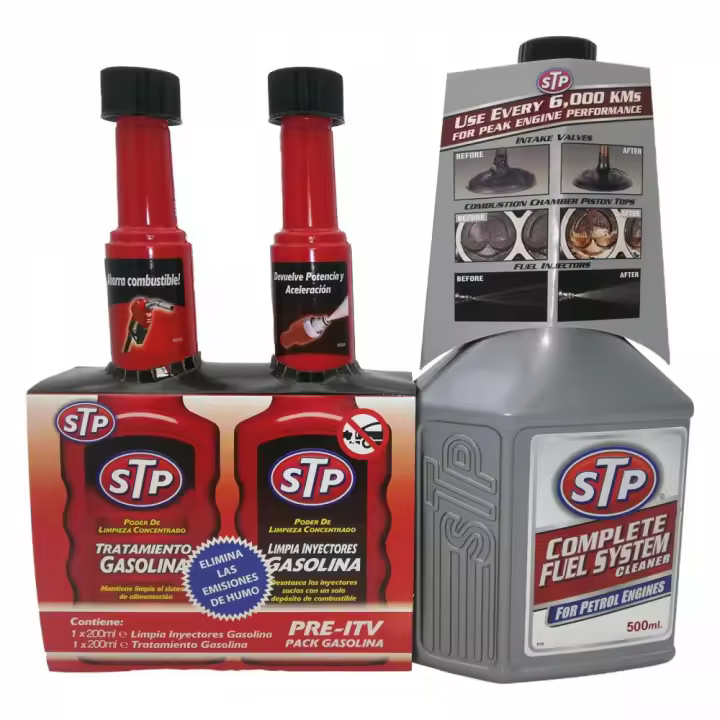 STP Aditivo de Moto - Pack Pre-Itv - Tratamiento Para Res Gasolina 200Ml - 1