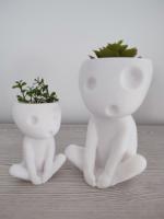 Maceta con forma de Kodama sentado - Espíritu del bosque - Decoración para el hogar y jardín - 3DRoots - details 0