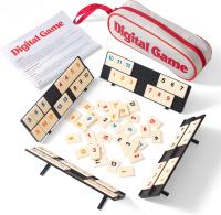 Juego De Rummy Cubes Con 4 Estantes Juego De Mesa Clásico Para Familia Juego De Viaje Portátil Con Estuche Incluido 106 Piezas - details 0