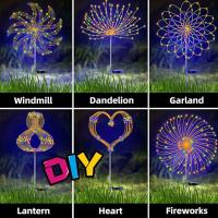 Lámpara De Fuego Solar Con 150 LED Luz De Cadena De Hadas Impermeable Para Decoración De Jardín Y Paisaje 8 Modos De Iluminación Para Fiestas Al Aire Libre - details 4