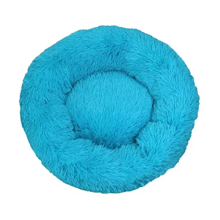 Cama para Gatos, Cojín Esponjoso, Suave y Lavable para Perros y Gatos (Azul, 80 cm), Sunny - 1