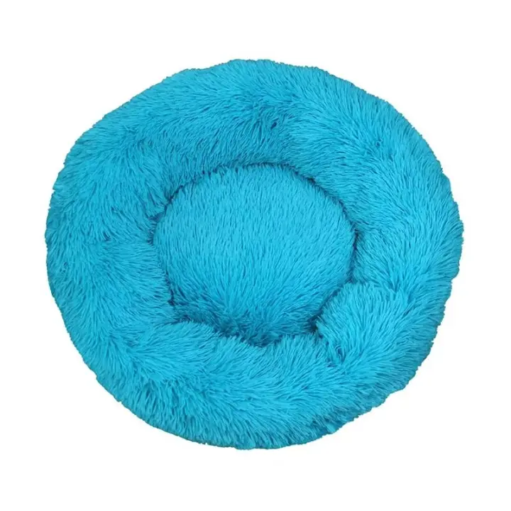 Cama para Gatos, Cojín Esponjoso, Suave y Lavable para Perros y Gatos (Azul, 70 cm), Sunny - 1