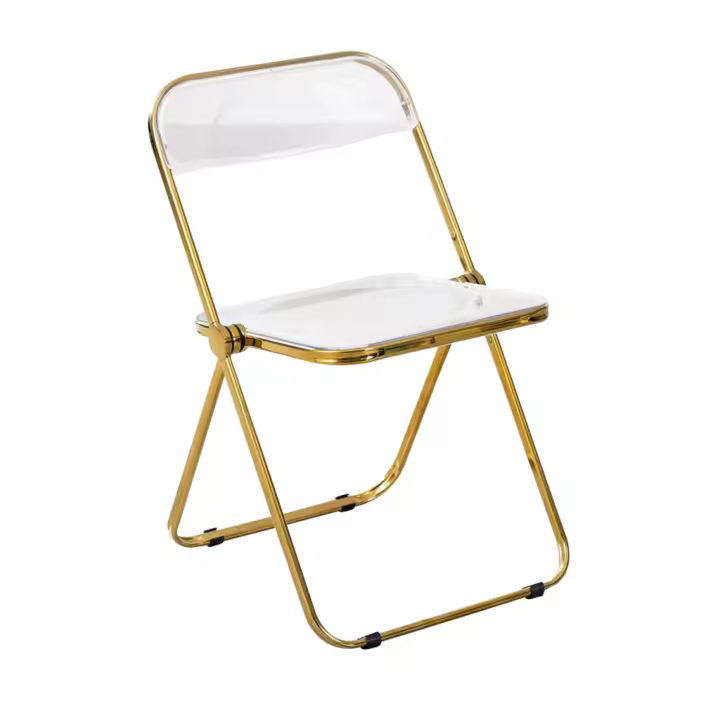ORION91 Silla Plegable FÉNIX Dorado 48x75x53cm Comedor Oficina Salón Teletrabajo Cocina - SpazioLuzio - 1
