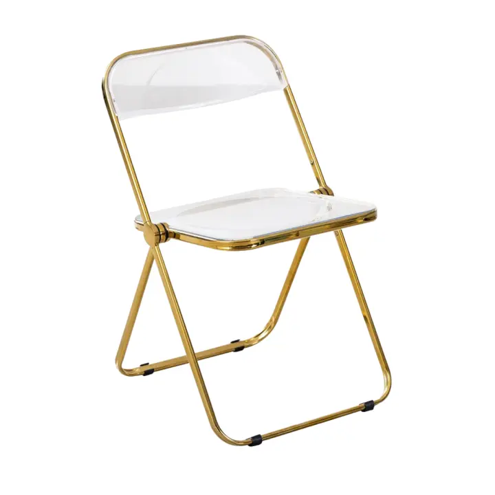 ORION91 Silla Plegable FÉNIX Dorado 48x75x53cm Comedor Oficina Salón Teletrabajo Cocina - SpazioLuzio - 1