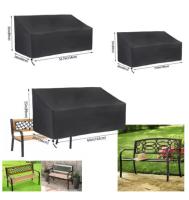 Garden Bench Cover, 2 Seater Outdoor Garden Bench Cover, Garden Furniture Protective Cover, 420D Oxford Fabric Garden Sofa Cover, Waterproof, Windproof, UV Resistant - 131x69x65/89cm - details 0